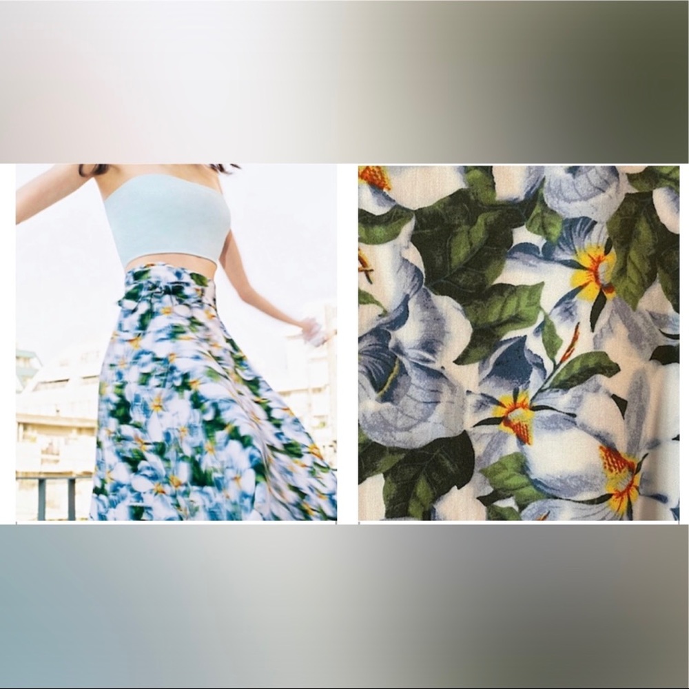 American Apparel High Waist Magnolia Floral Wrap Skirt XS/S